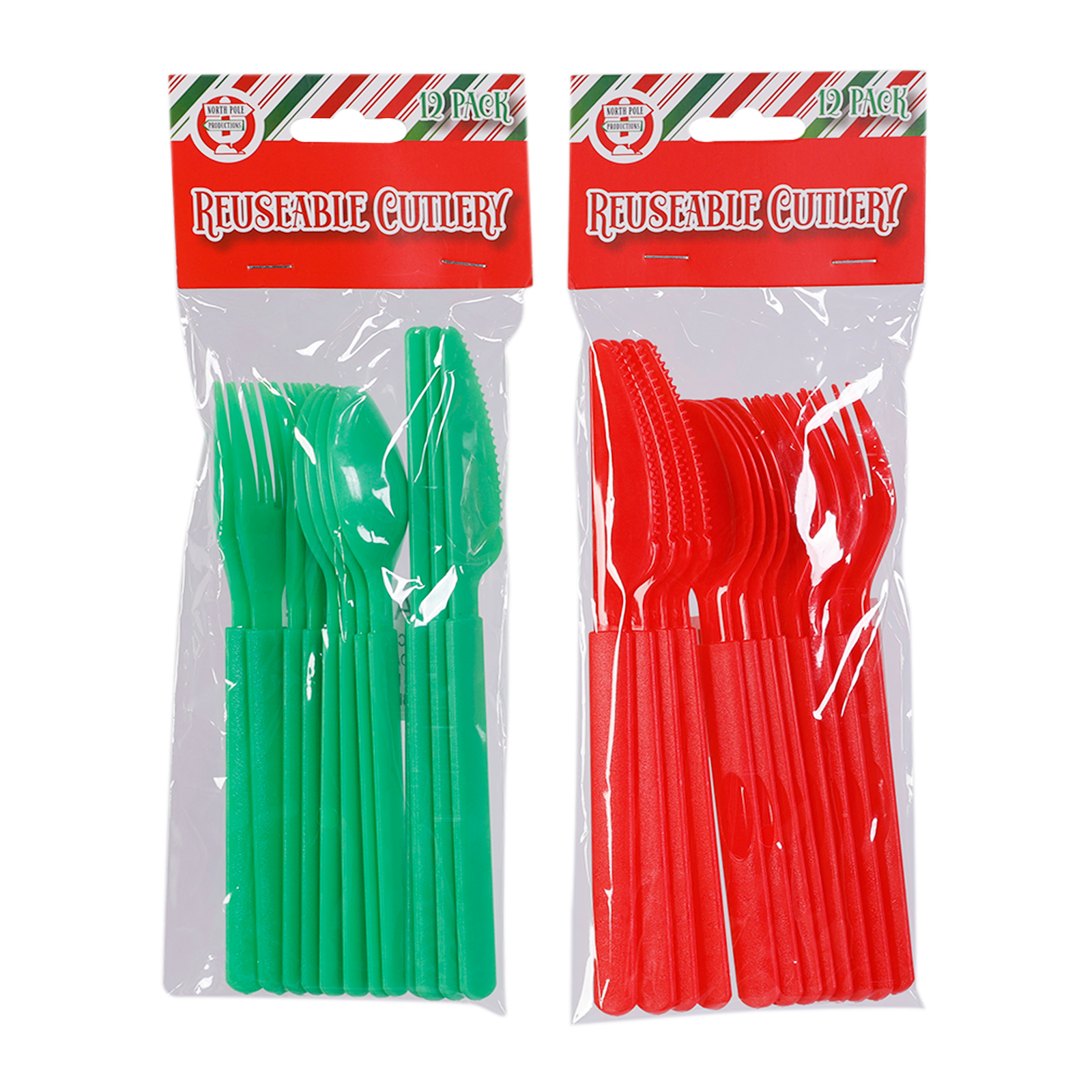 Assorted Cutlery Pk12 Green