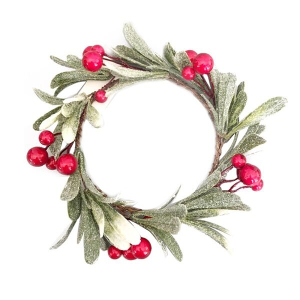 Mistletoe Red Berry Wreath 28Cm