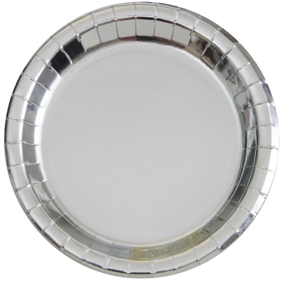 Silver Foil Paper Plates 22cm (9") - 8pk