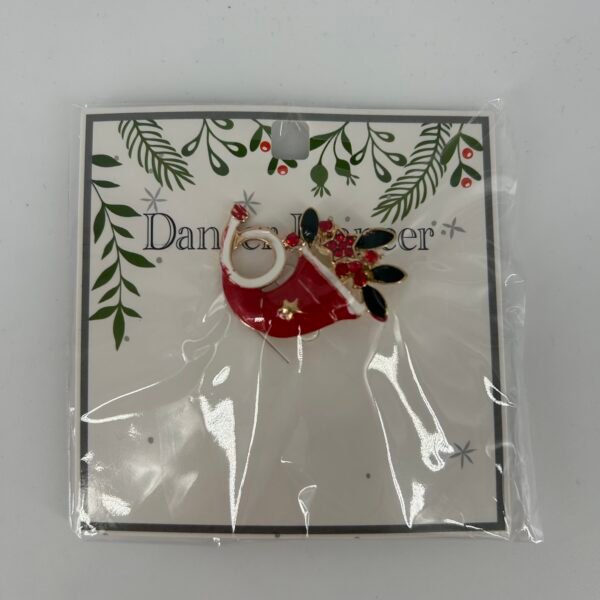 Christmas Jewellery Brooch Horn