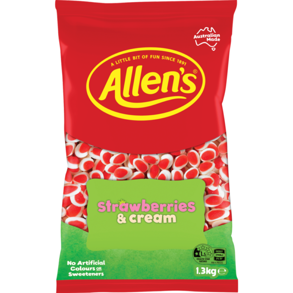 Allens Strawberries & Cream 1.3KG