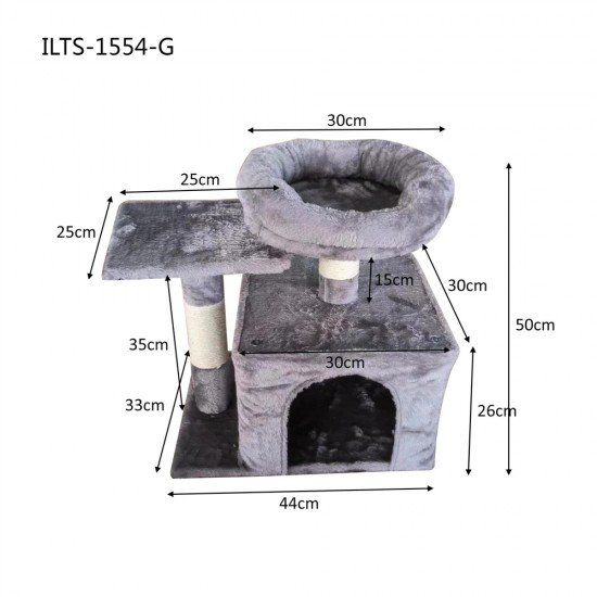 Purrfect Cat Pole Multi Level 43*33*50cm Grey