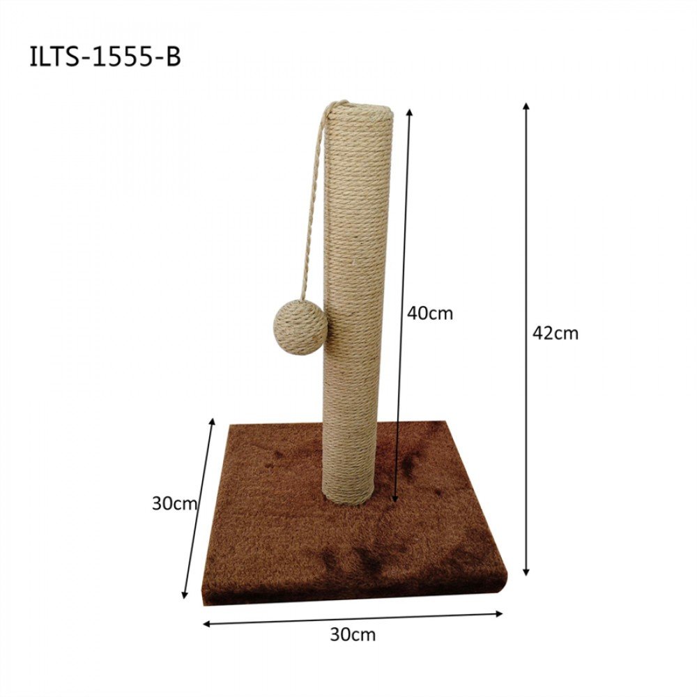 Purrfect Cat Pole 1 Tier 30*30*42cm Brown