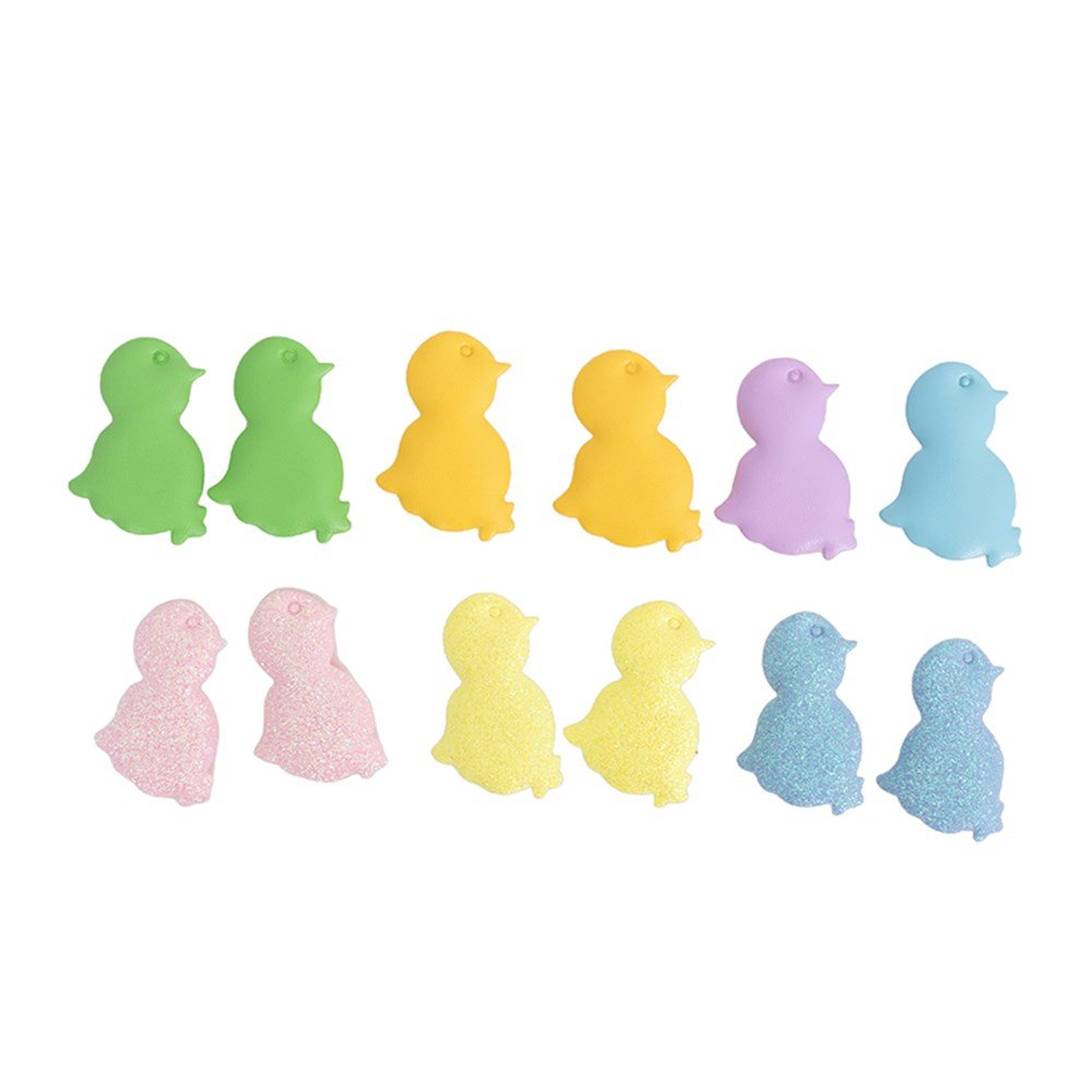 12pc Chicks Stickers Assorted Colours 4.3X3cm